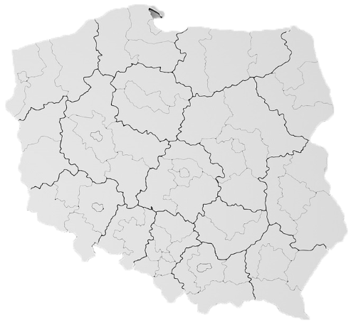 mapa Polski zarys